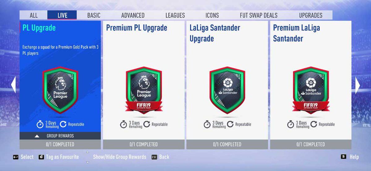 liga upgrade