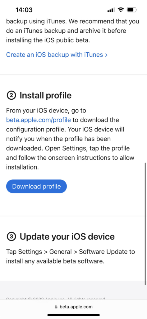 Download profile