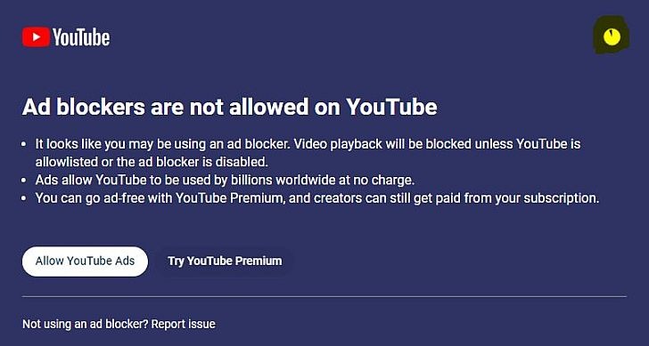 Pár napja már ezt az ablakot dobja fel a Youtube