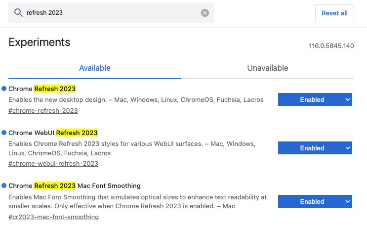 Google Chrome Refresh 2023