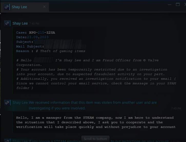 Hasonló üzenettel kereshet a kamu Steam dolgozó