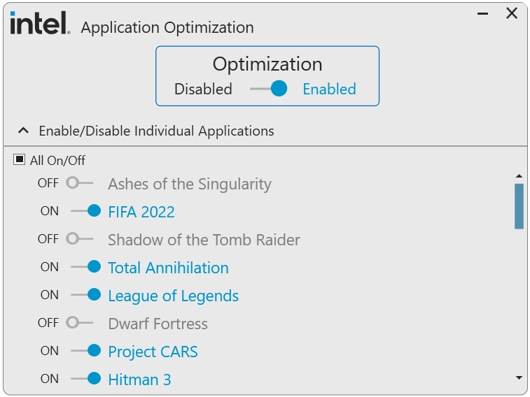 Intel Apo