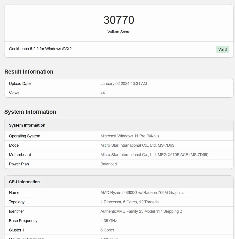 Ryzen 5 8600G mérések