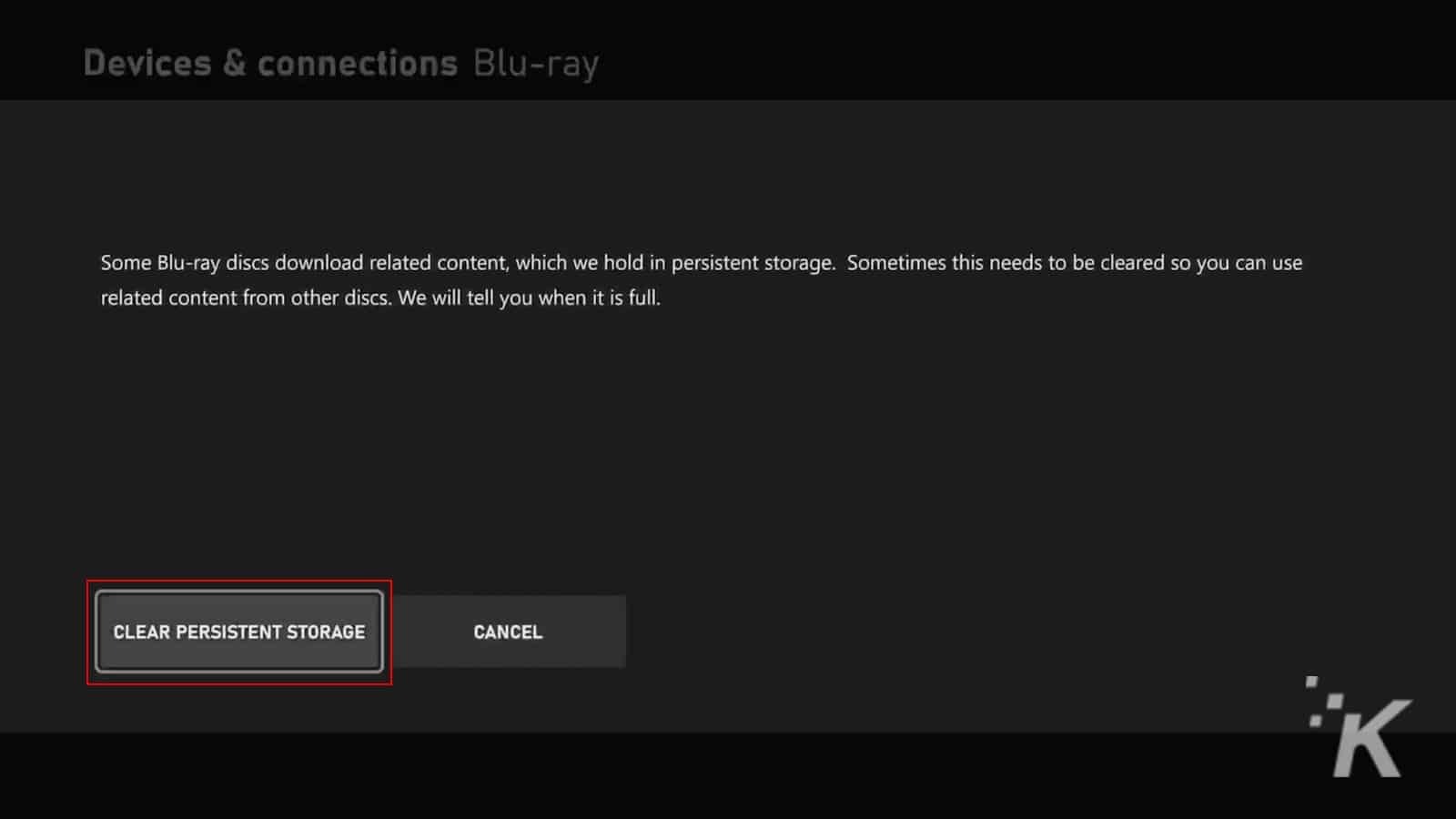 Xbox Bluray Cache törlése