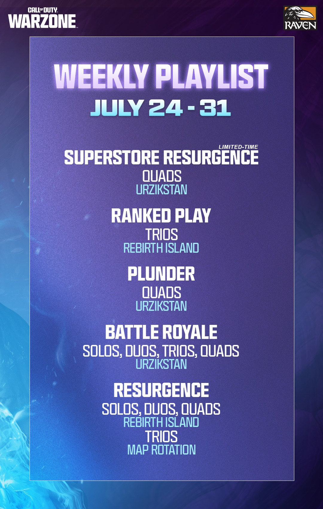 Warzone Season 5 játékmódok az első héten