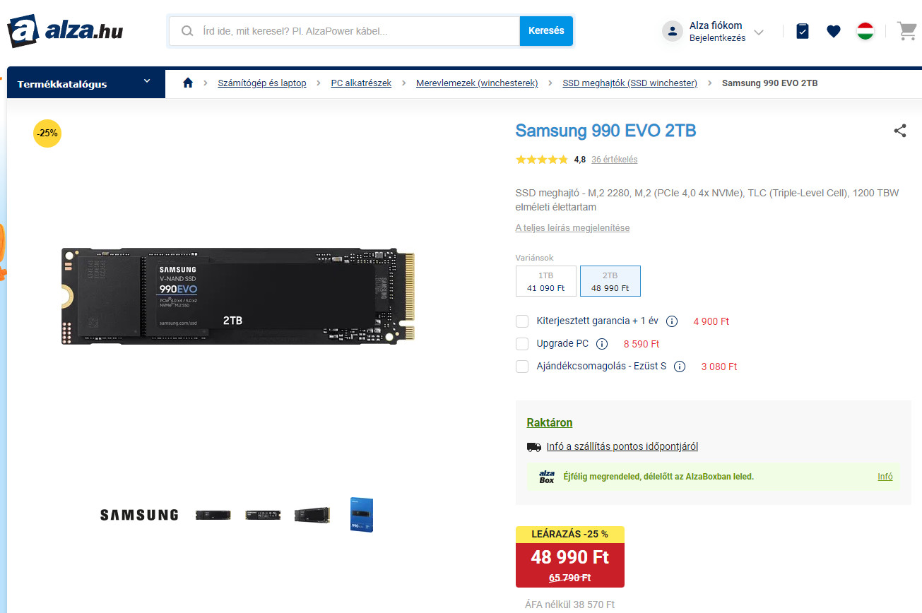 Samsung 990 Evo SSD 