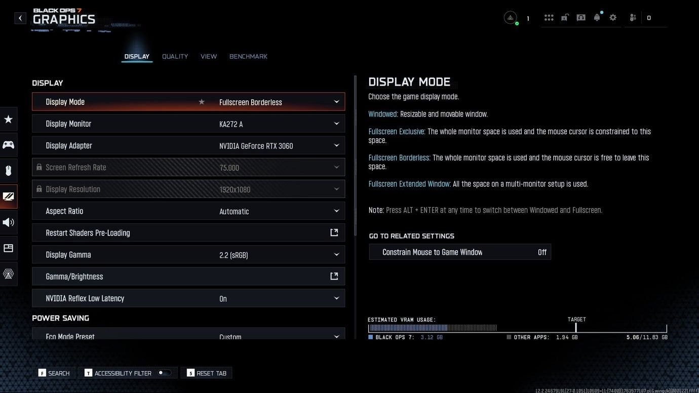 Black Ops 7 grafikai beállítások