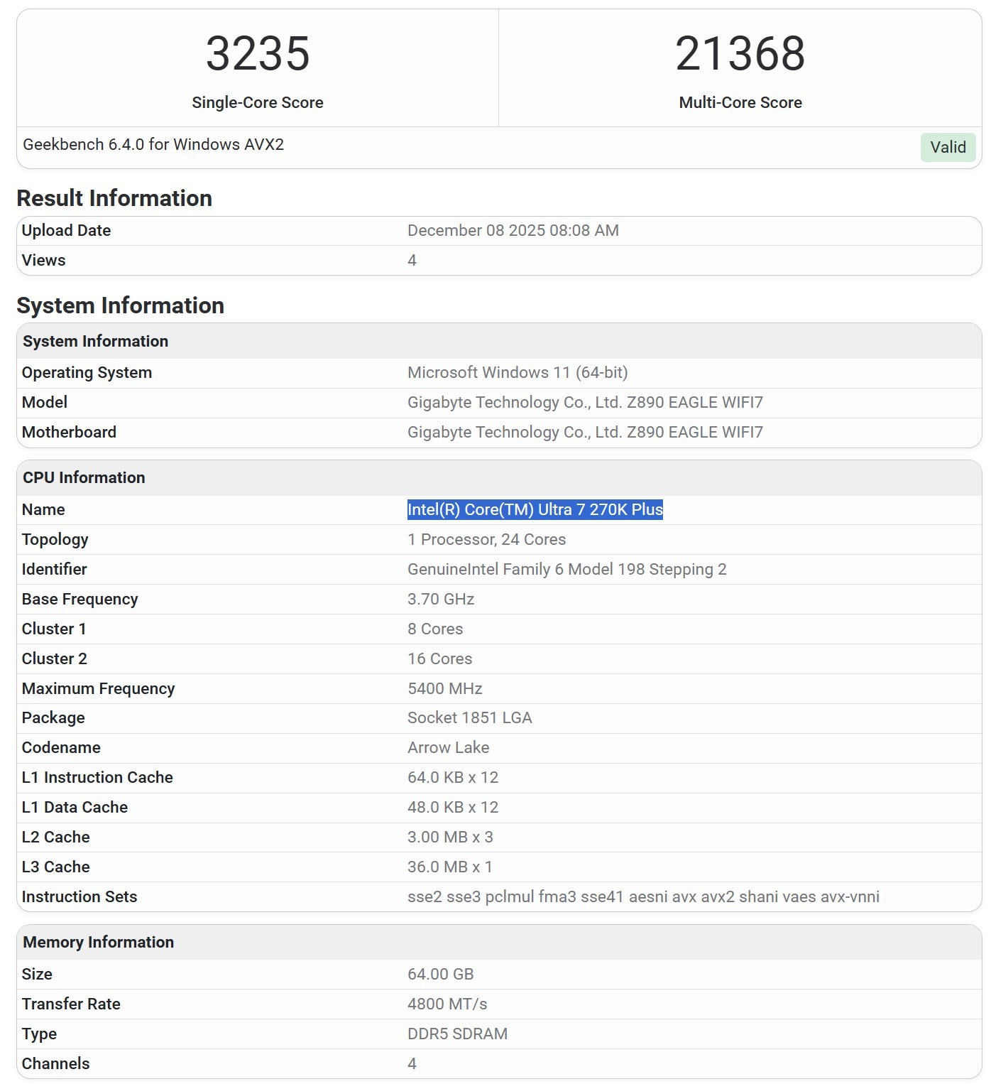 Geekbench felületén bukkantak fel az új Intel processzorok