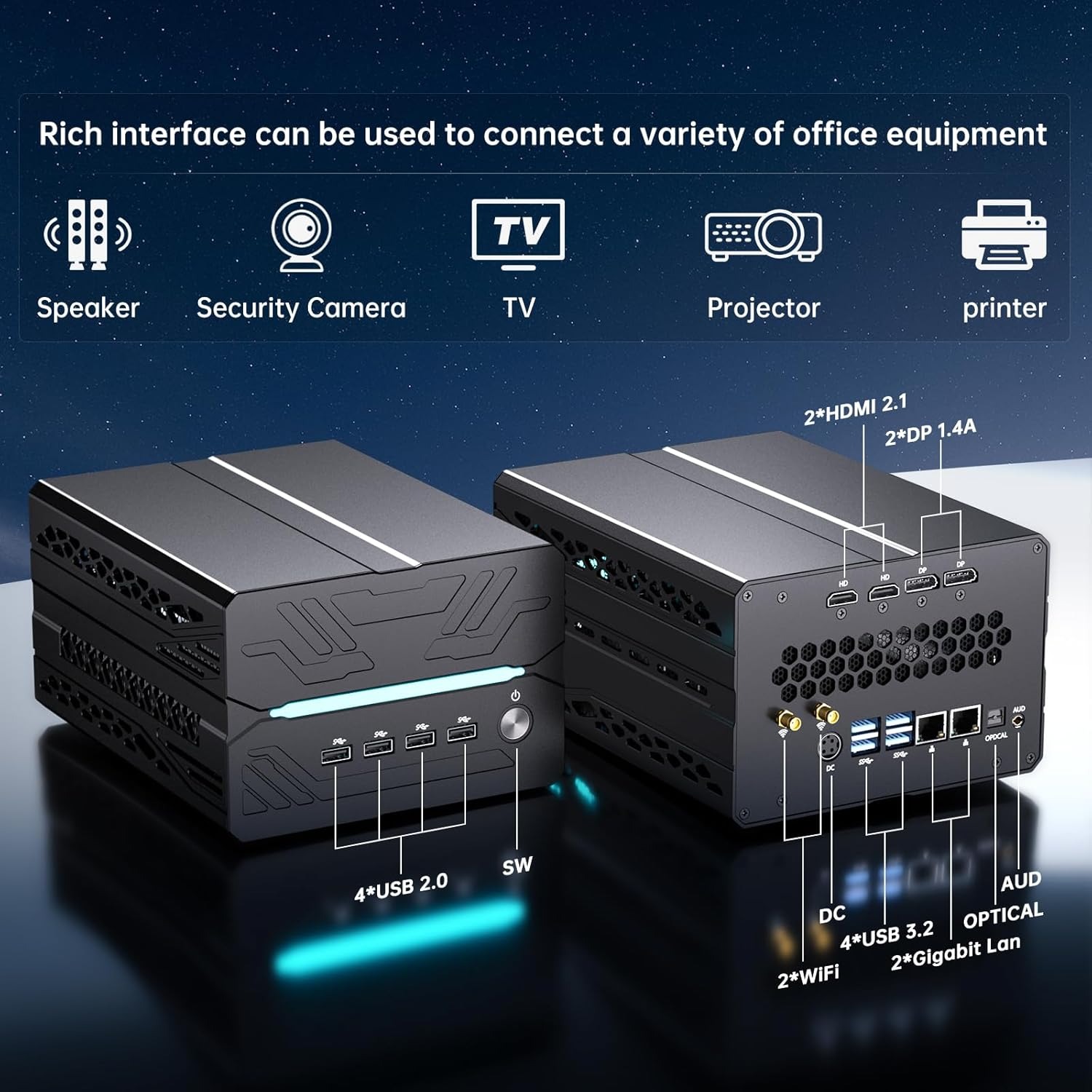 Táp formába ültetett mini PC