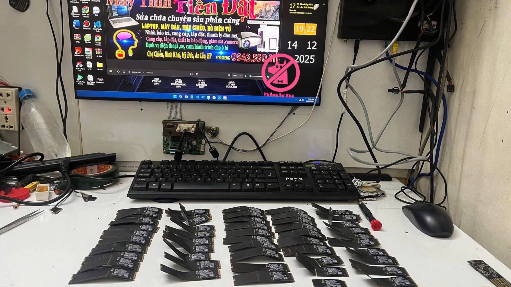 A rögtönzött SSD hajlítás eredménye 