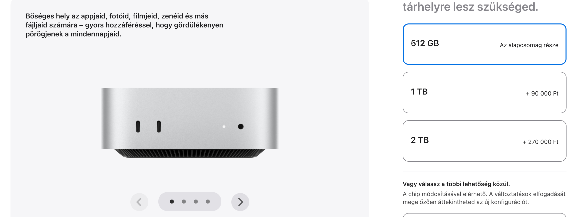 Már hazánkban is 512 GB-tól indul a Mac Mini